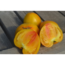 Томат Сердце абрикосовой зебры Томат Сердце абрикосовой зебры